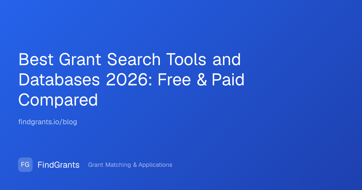 Best Grant Search Tools and Databases 2026: Free & Paid Compared ...